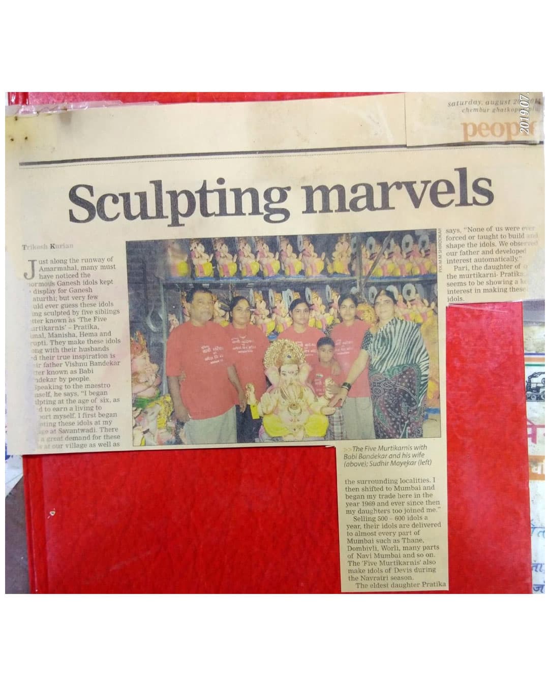 people scupting marwels